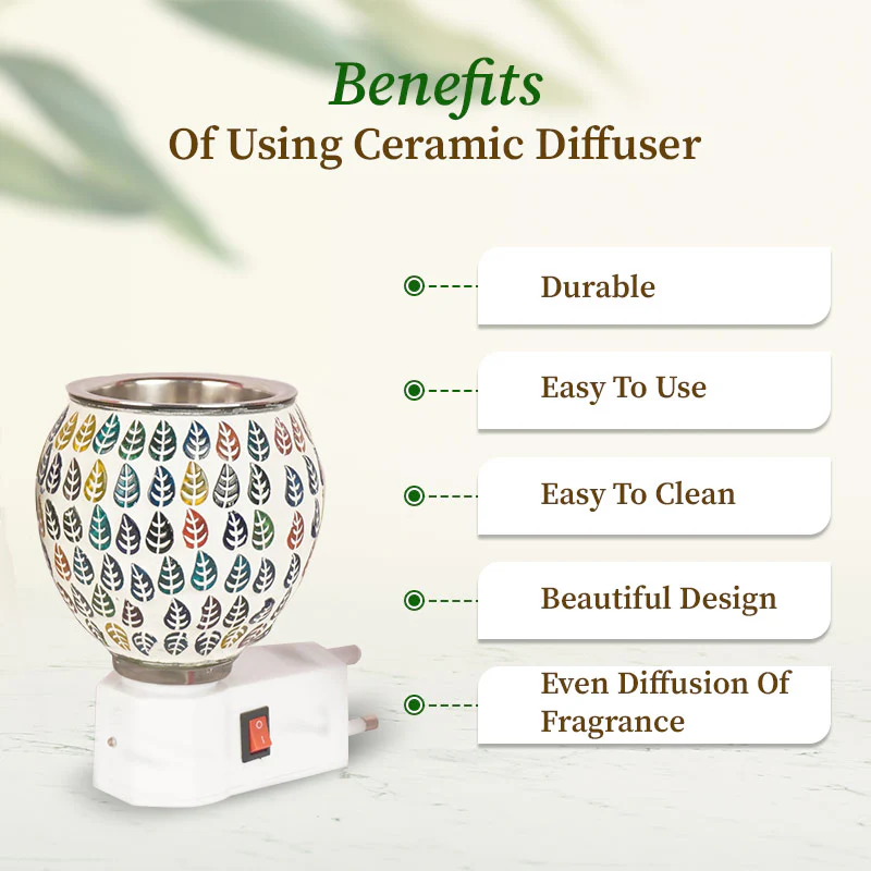 Premium Electric Kapoor Dani for Home | Camphor Diffuser | Essential Oil Aroma Diffuser | Electric Aroma Burner with Night Lamp