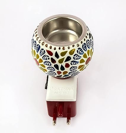 Premium Electric Kapoor Dani for Home | Camphor Diffuser | Essential Oil Aroma Diffuser | Electric Aroma Burner with Night Lamp