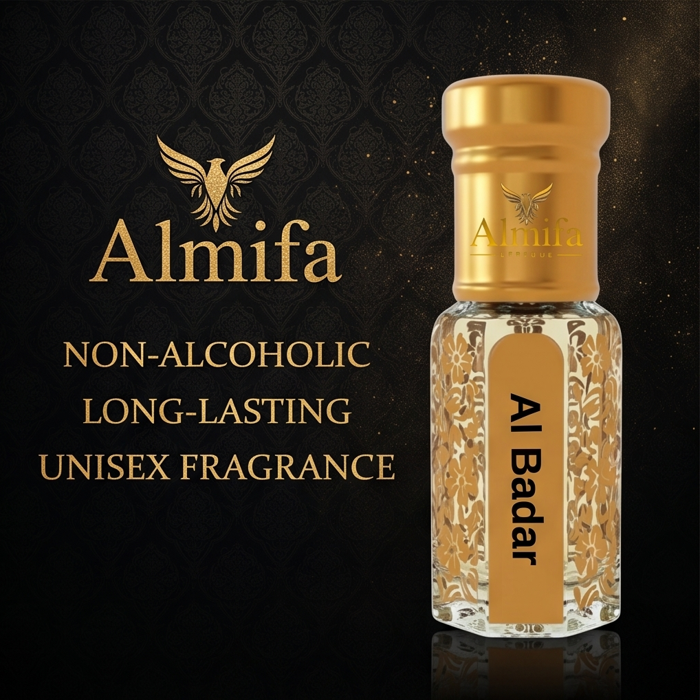 Al Badar Attar by Almifa Perfume (6ml) | Premium Non-Alcoholic Attar | Long Lasting Woody Oud Fragrance for Men & Women