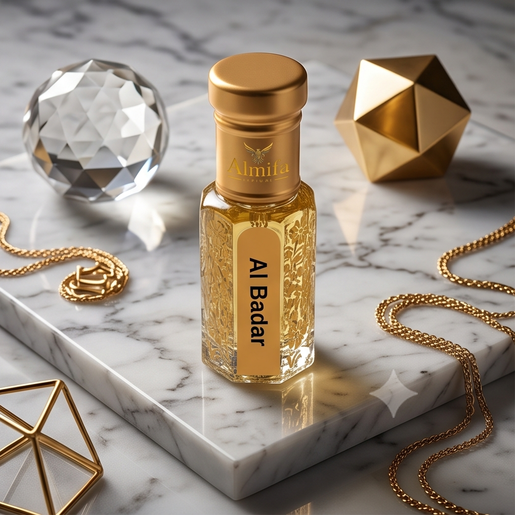 Al Badar Attar by Almifa Perfume (6ml) | Premium Non-Alcoholic Attar | Long Lasting Woody Oud Fragrance for Men & Women