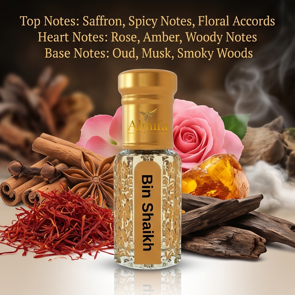 Almifa Bin Shaikh Attar (6ml) | Premium Non-Alcoholic Attar | Long Lasting Luxury Unisex Fragrance