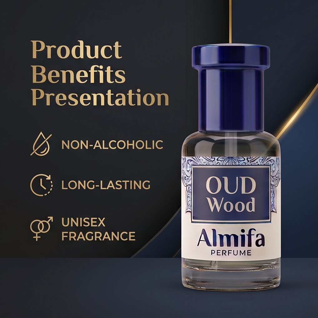 Almifa Oud Wood Attar (6ml) | Inspired by Oud Wood | Premium Non-Alcoholic Oud Attar | Long Lasting Unisex Fragrance