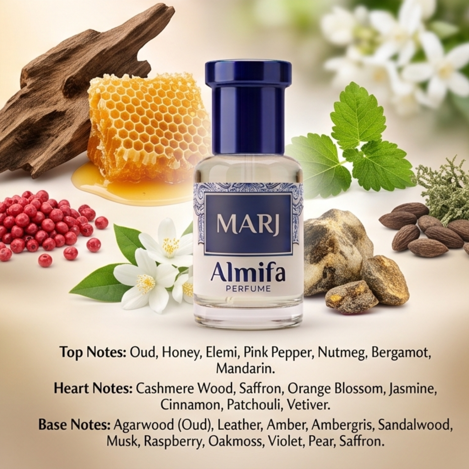 Almifa Marj Attar (6ml) | Premium Non-Alcoholic Attar | Long Lasting Luxury Oud Fragrance for Men & Women