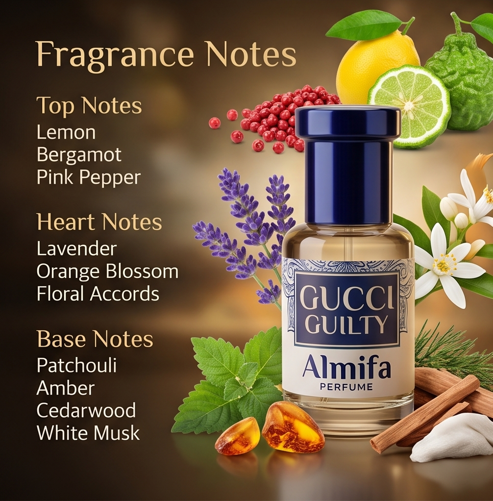 Almifa GG Guilty Attar (6ml) | Premium Non-Alcoholic Attar | Long Lasting Luxury Fragrance for Men & Women