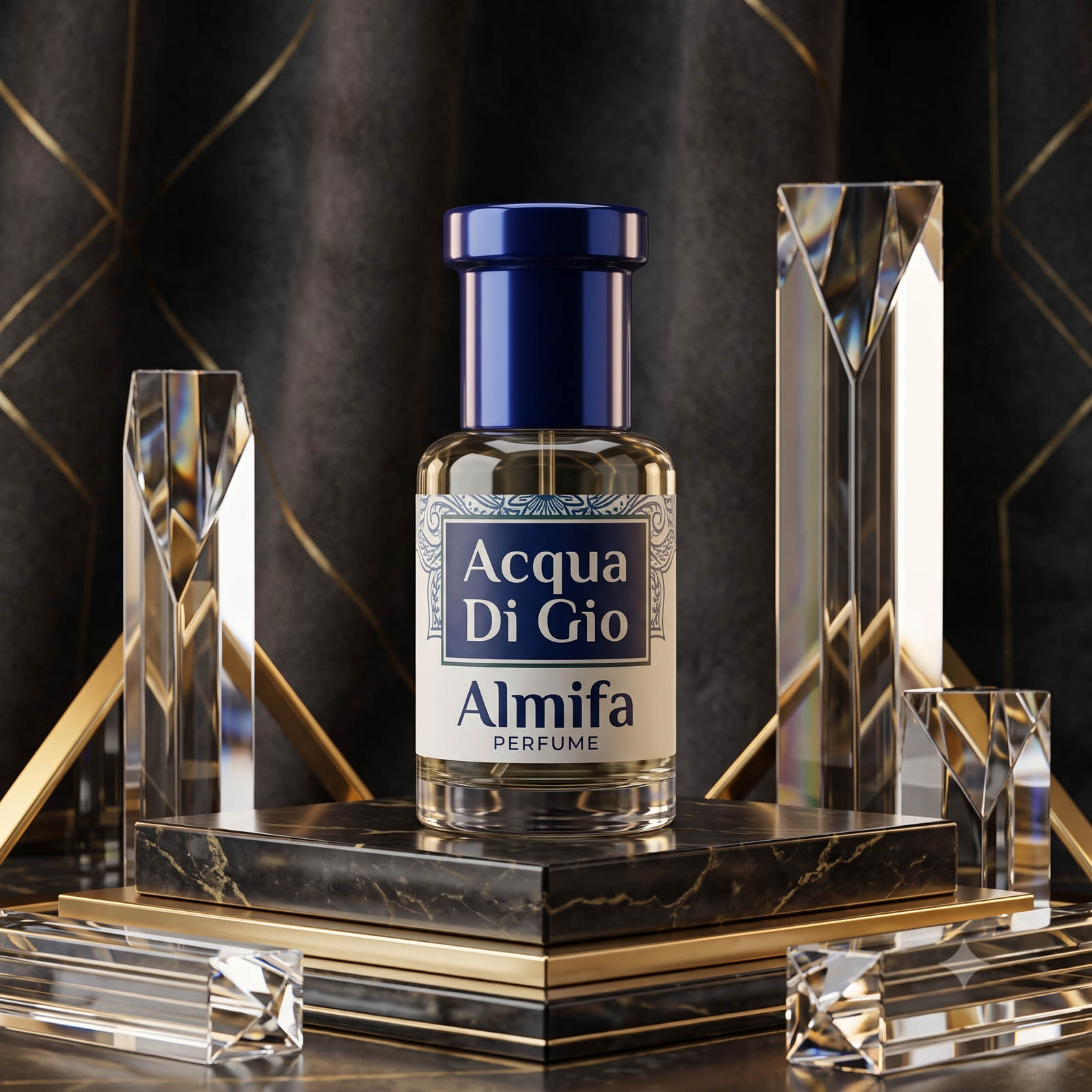 Almifa Acqua Di Gio Attar (6ml) | Premium Non-Alcoholic Attar | Long Lasting Fresh Aquatic Fragrance for Men