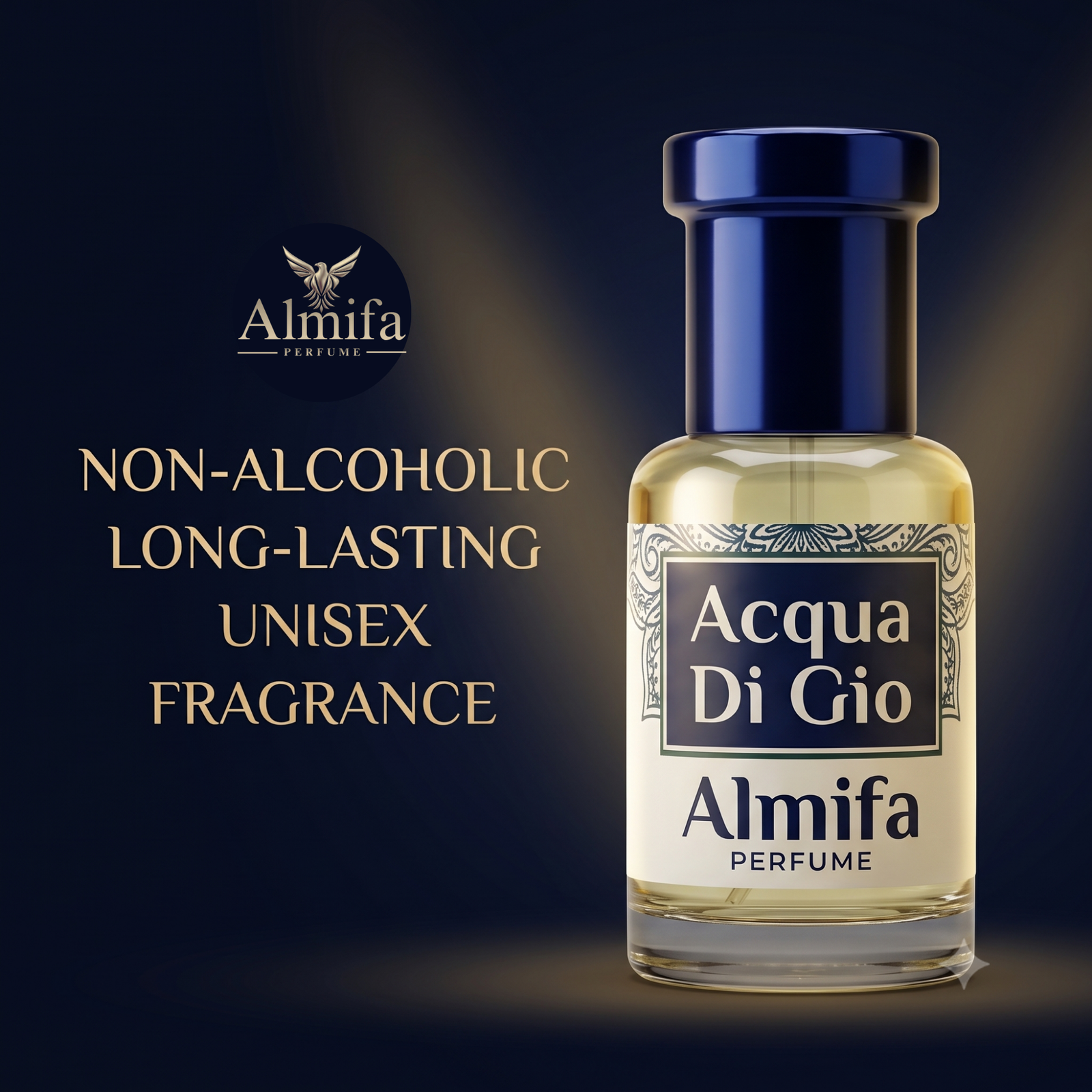 Almifa Acqua Di Gio Attar (6ml) | Premium Non-Alcoholic Attar | Long Lasting Fresh Aquatic Fragrance for Men