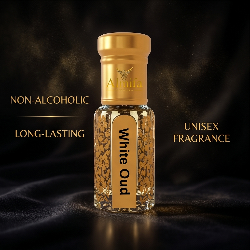Almifa White Oud Attar (6ml) | Premium Non-Alcoholic Attar | Long Lasting White Oud Fragrance | Unisex Perfume Oil
