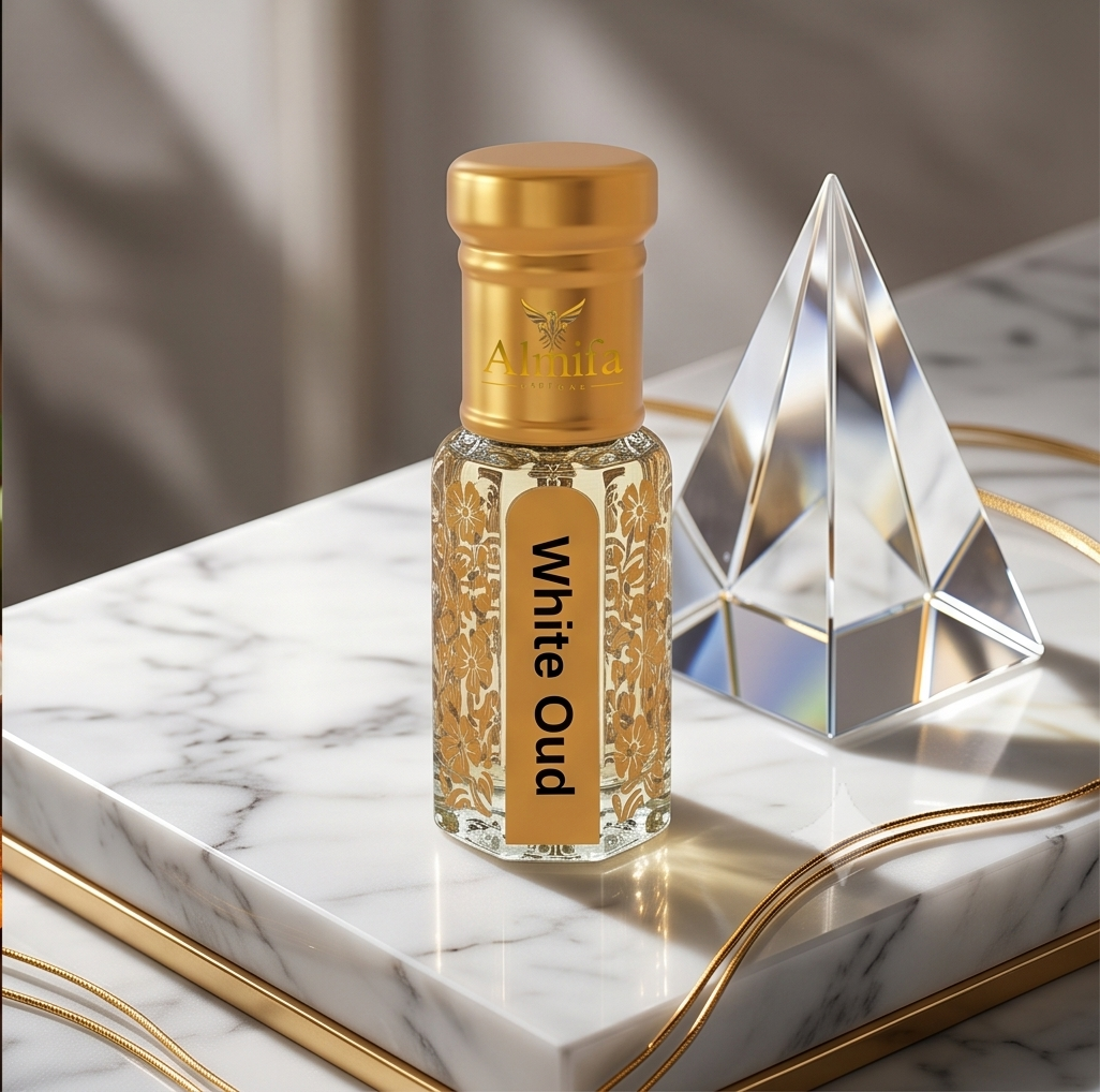 Almifa White Oud Attar (6ml) | Premium Non-Alcoholic Attar | Long Lasting White Oud Fragrance | Unisex Perfume Oil