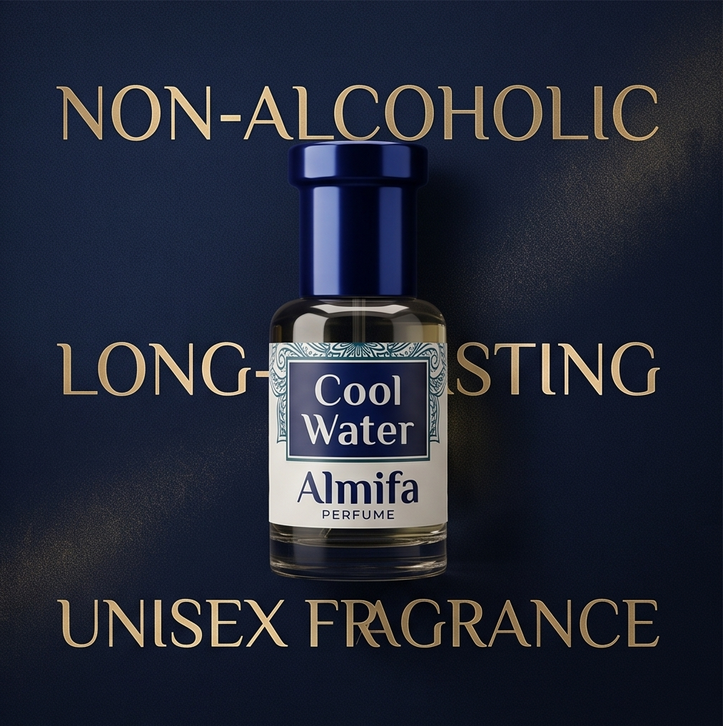 Almifa Cool Water Attar (6ml) | Premium Non-Alcoholic Attar | Long Lasting Fresh Aquatic Fragrance for Men & Women