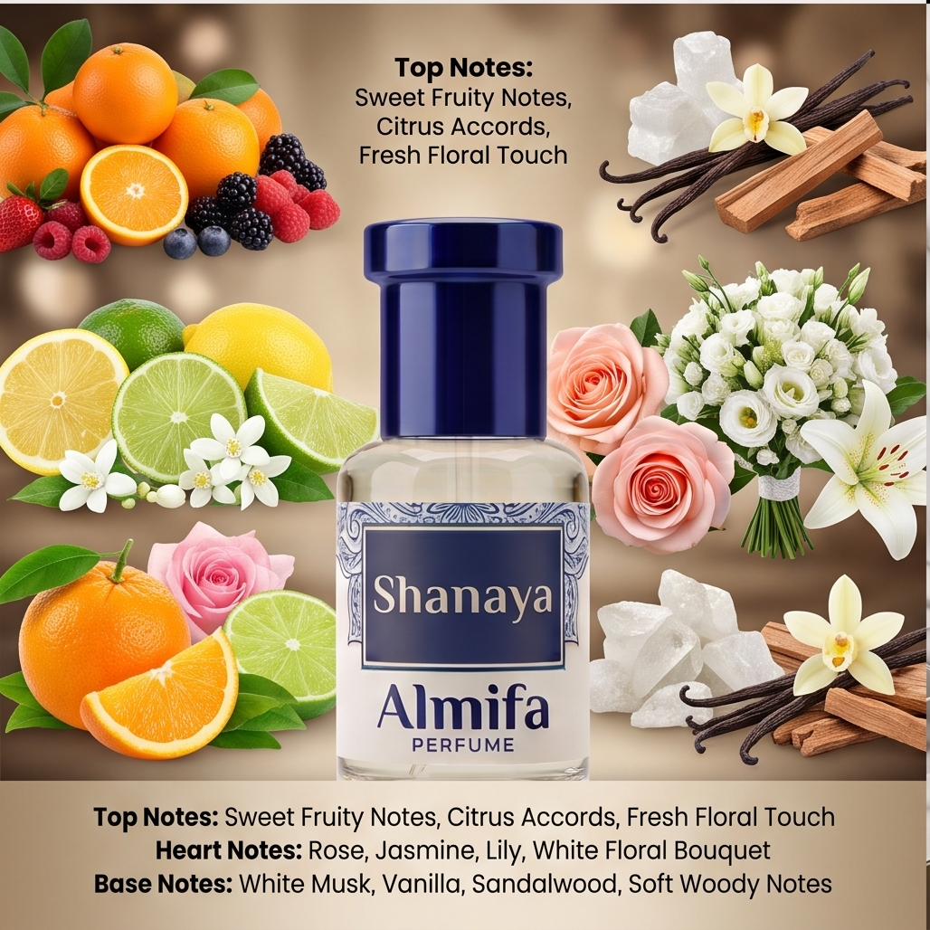 Almifa Shanaya Attar (6ml) | Premium Non-Alcoholic Attar | Long Lasting Floral Fruity Fragrance for Women