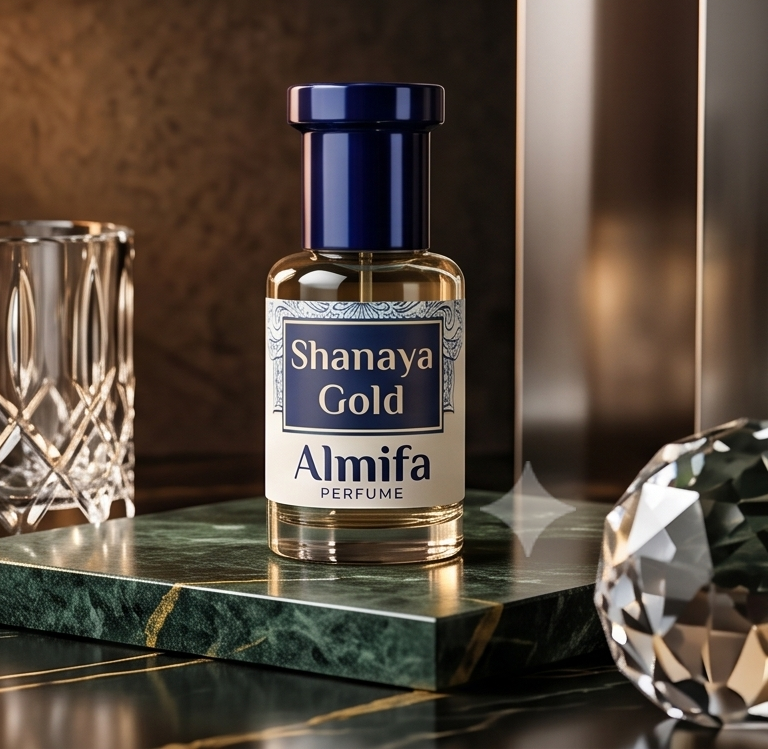 Almifa Shanaya Gold Attar (6ml) | Premium Non-Alcoholic Attar | Long Lasting Luxury Floral Fragrance for Women