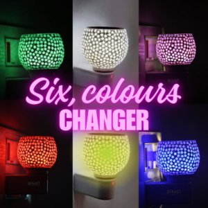 6 Color Changer Premium Electric Kapoor Dani for Home | Camphor Diffuser | Essential Oil Aroma Diffuser | Electric Aroma Burner with Night Lamp (Copy)